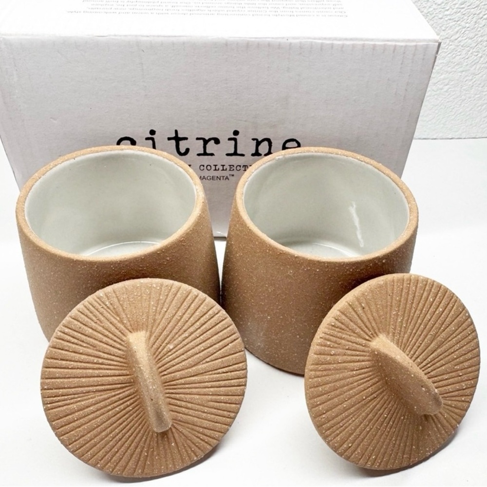 Brand New (SOLD OUT) Citrine Collection Ceramic Spice Jars - set of 2